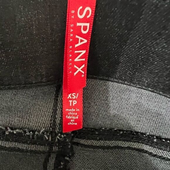 Spanx vintage distressed skinny jeans size xs black pull on edgy rocker punk - Picture 3 of 11